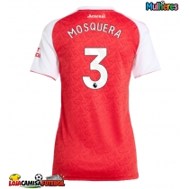 Camisa de Futebol Arsenal Cristhian Mosquera #3 Equipamento Principal Mulheres 2025-26 Manga Curta